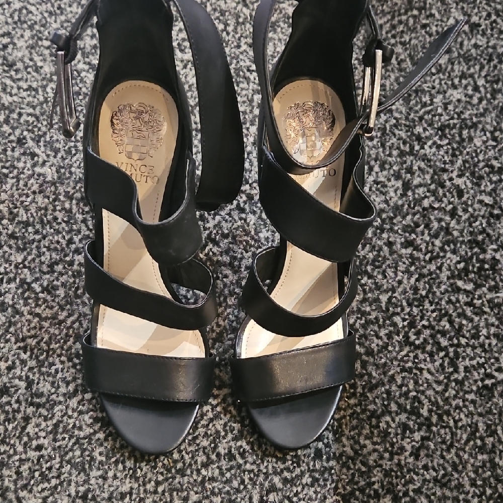 Vince Camuto Black Strappy Heels
